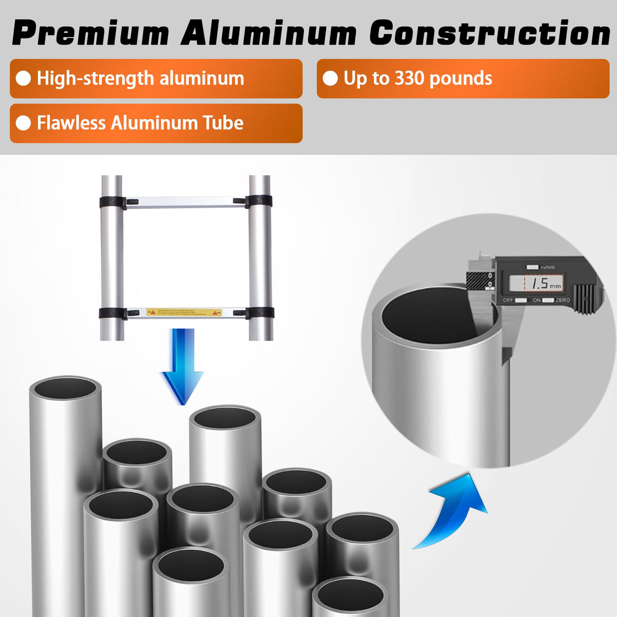 8.53 FT Aluminum Telescoping Ladder S12497