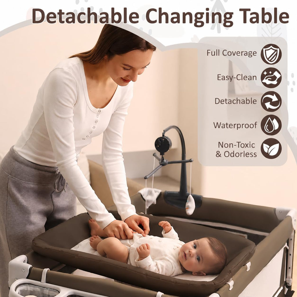5-in-1 Baby Bassinet Bedside Sleeper J81617