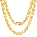 14k Yellow Gold Cuban Link Chain Necklace O374