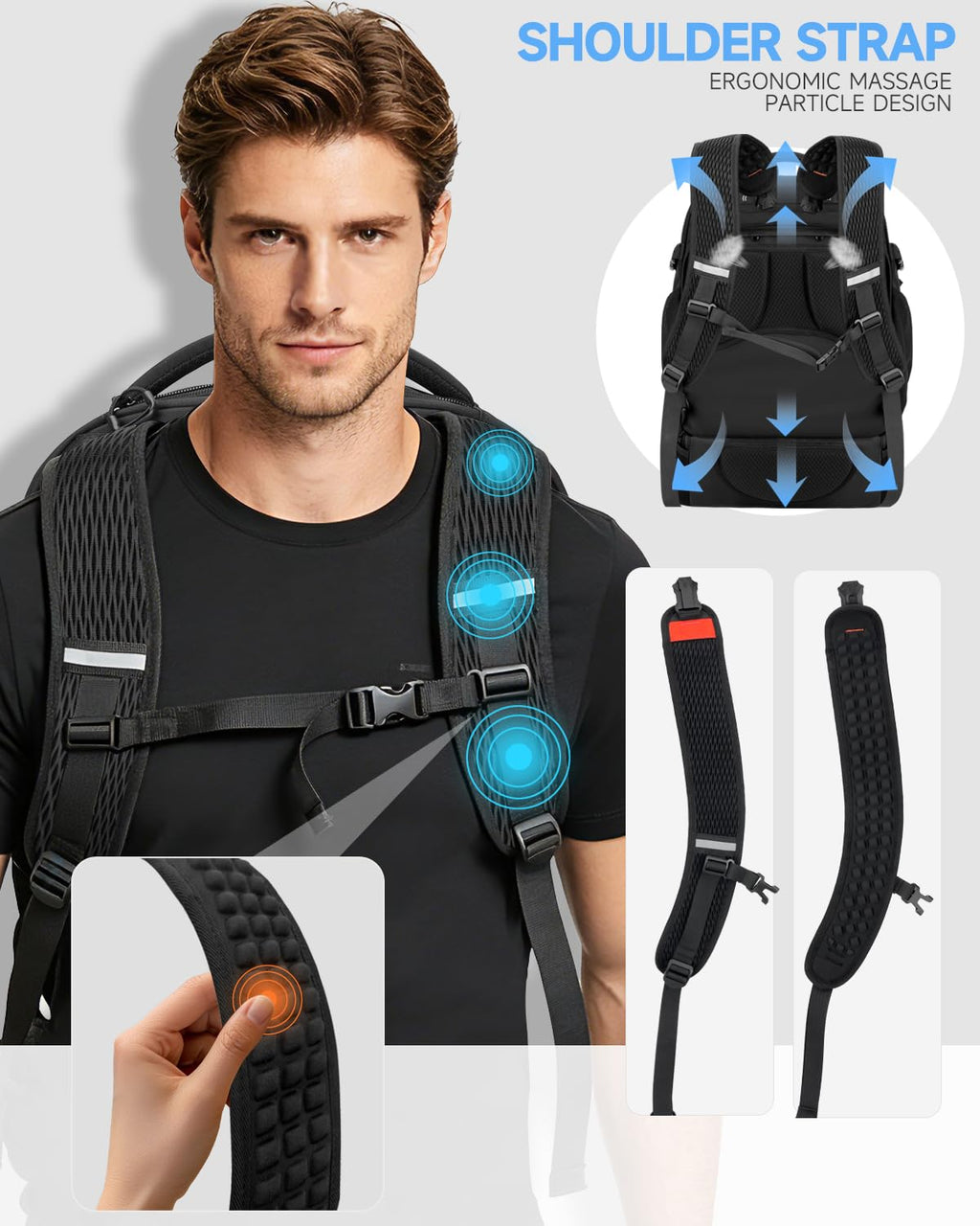 2-in-1 Detachable Backpack with Wheels D105