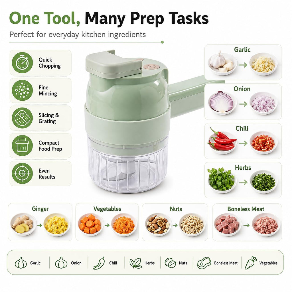 Handheld Electric Vegetable Cutter Set E741436