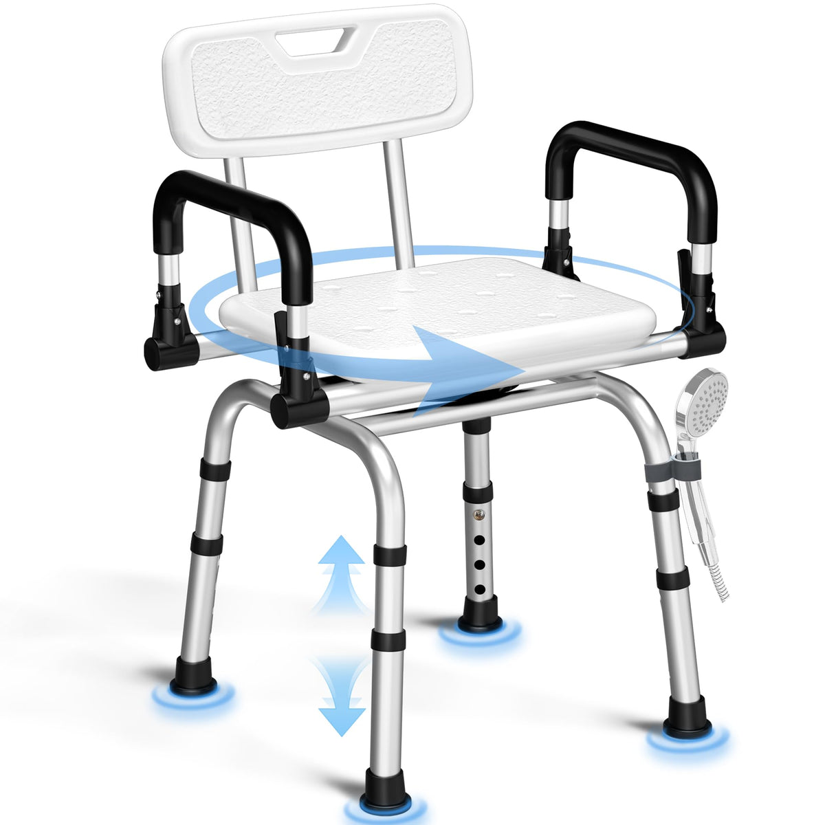 360° Rotating Adjustable Padded Shower Chair L68359