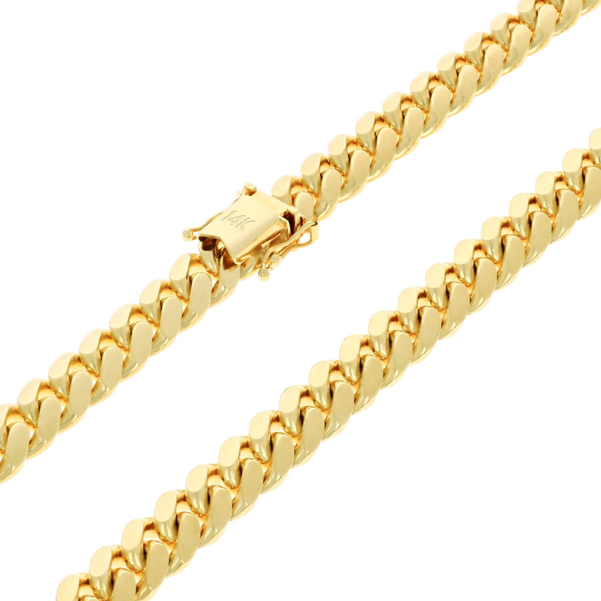 14k Yellow Gold Cuban Link Chain Necklace O374
