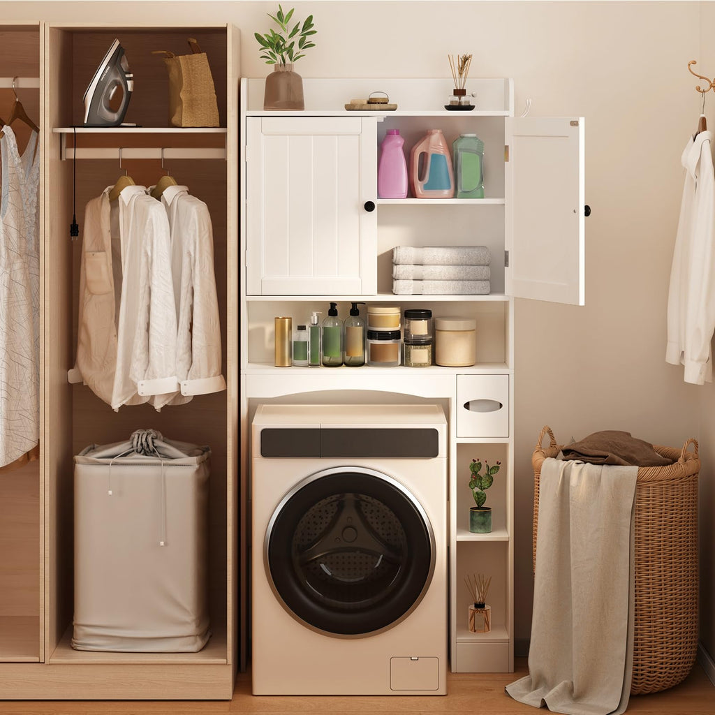 White Over The Toilet Storage Cabinet U8953