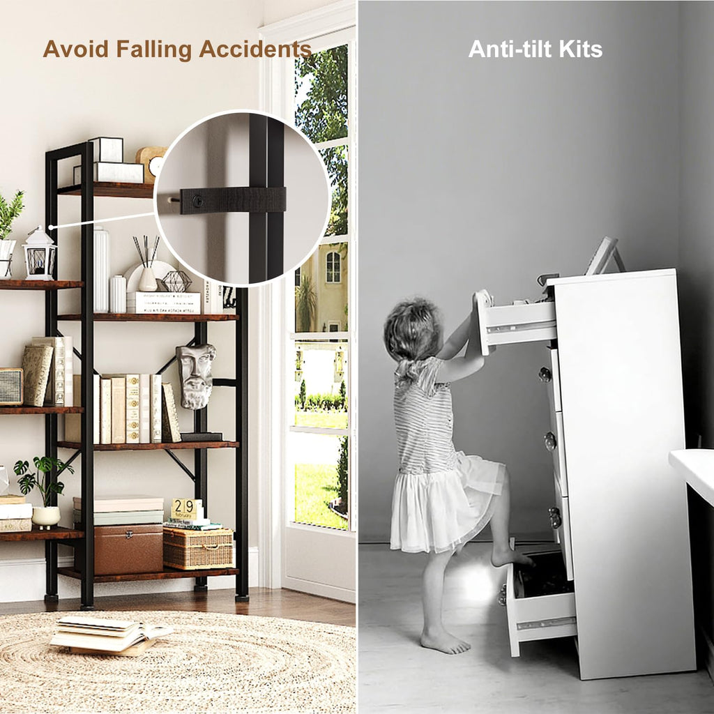 5 Tier Bookshelf with 14 Display Shelves U9405