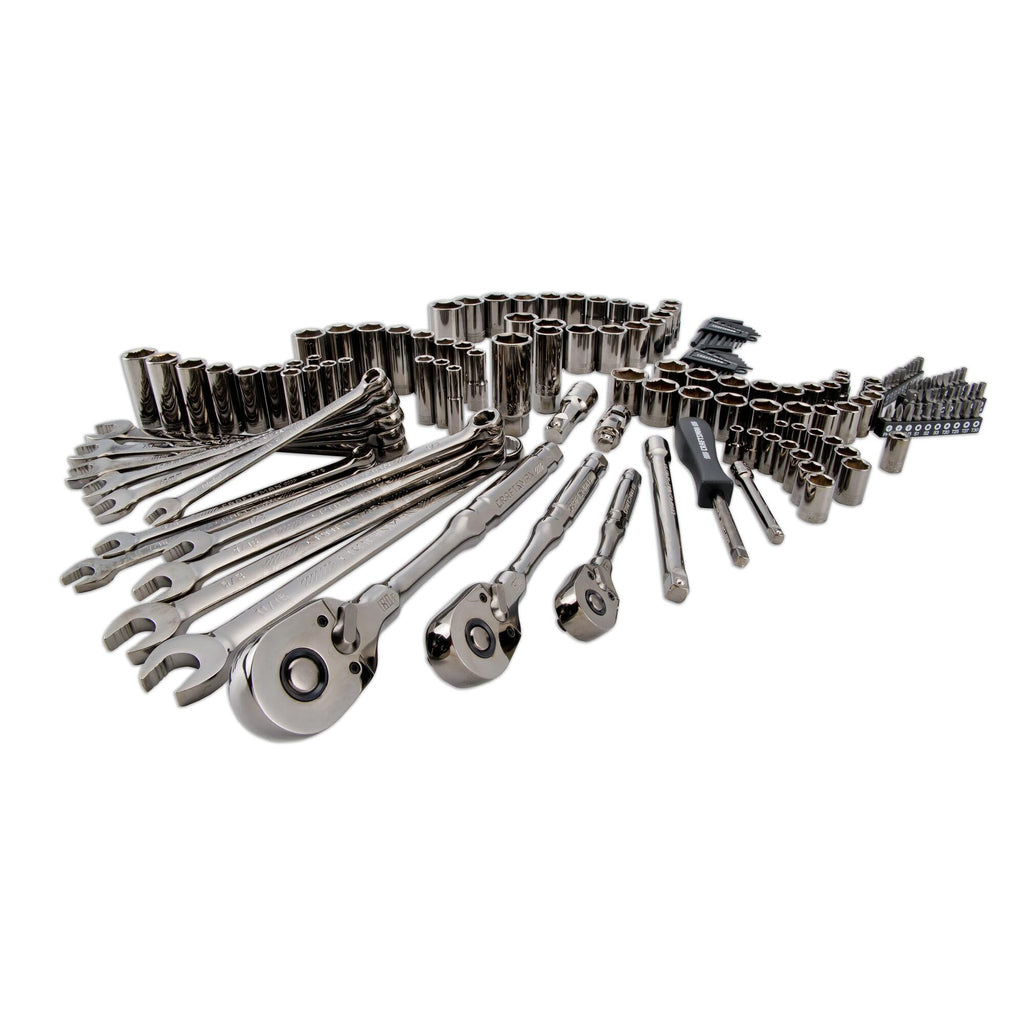 154-Piece Gunmetal Chrome Mechanics Tool Set with Hard Case R99908