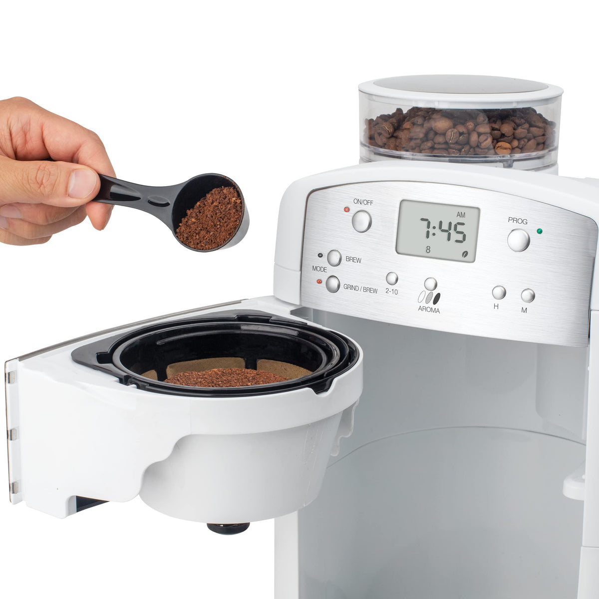 10-Cup Coffee Maker with Conical Burr Grinder I444