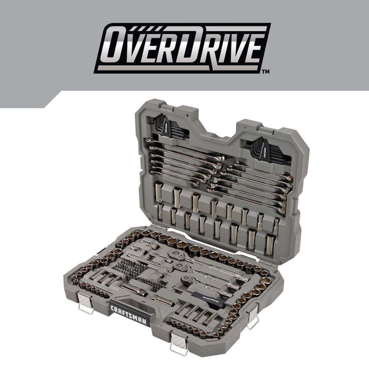 154-Piece Gunmetal Chrome Mechanics Tool Set with Hard Case R99908