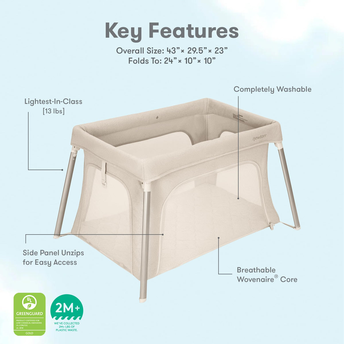 Compact Travel Crib & Play Yard S243