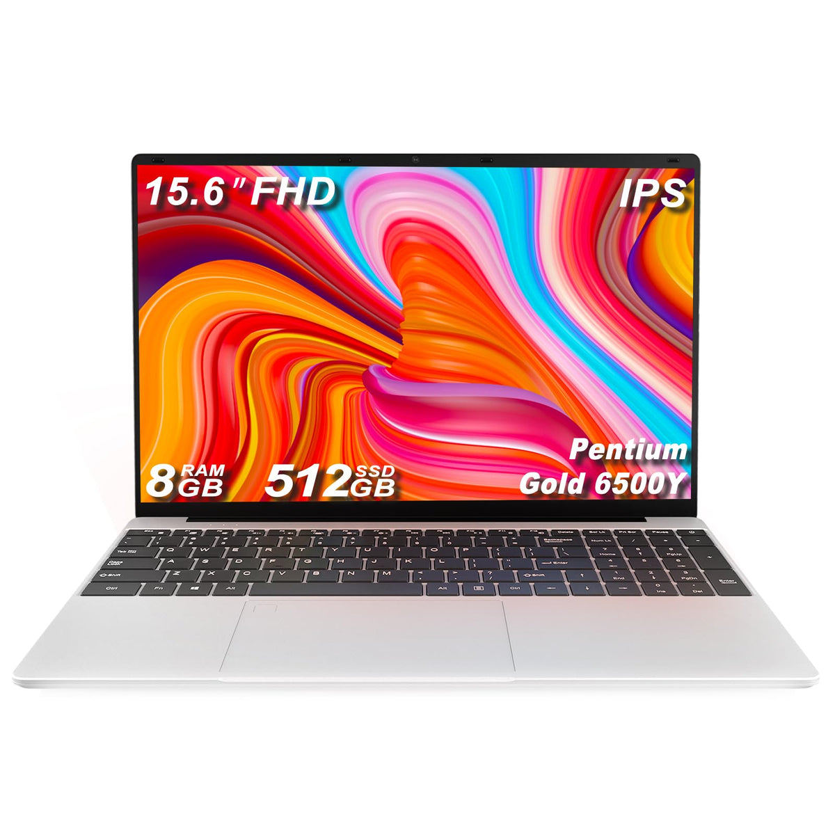 15.6 Inch Laptop 8GB RAM 512GB SSD 1080P FHD IPS D916