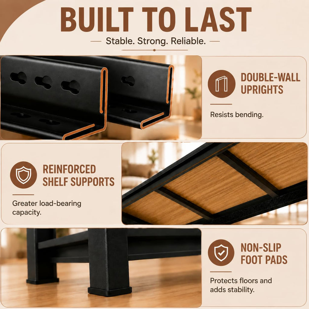 Heavy Duty Wood 5 Tier Bookshelf H736679