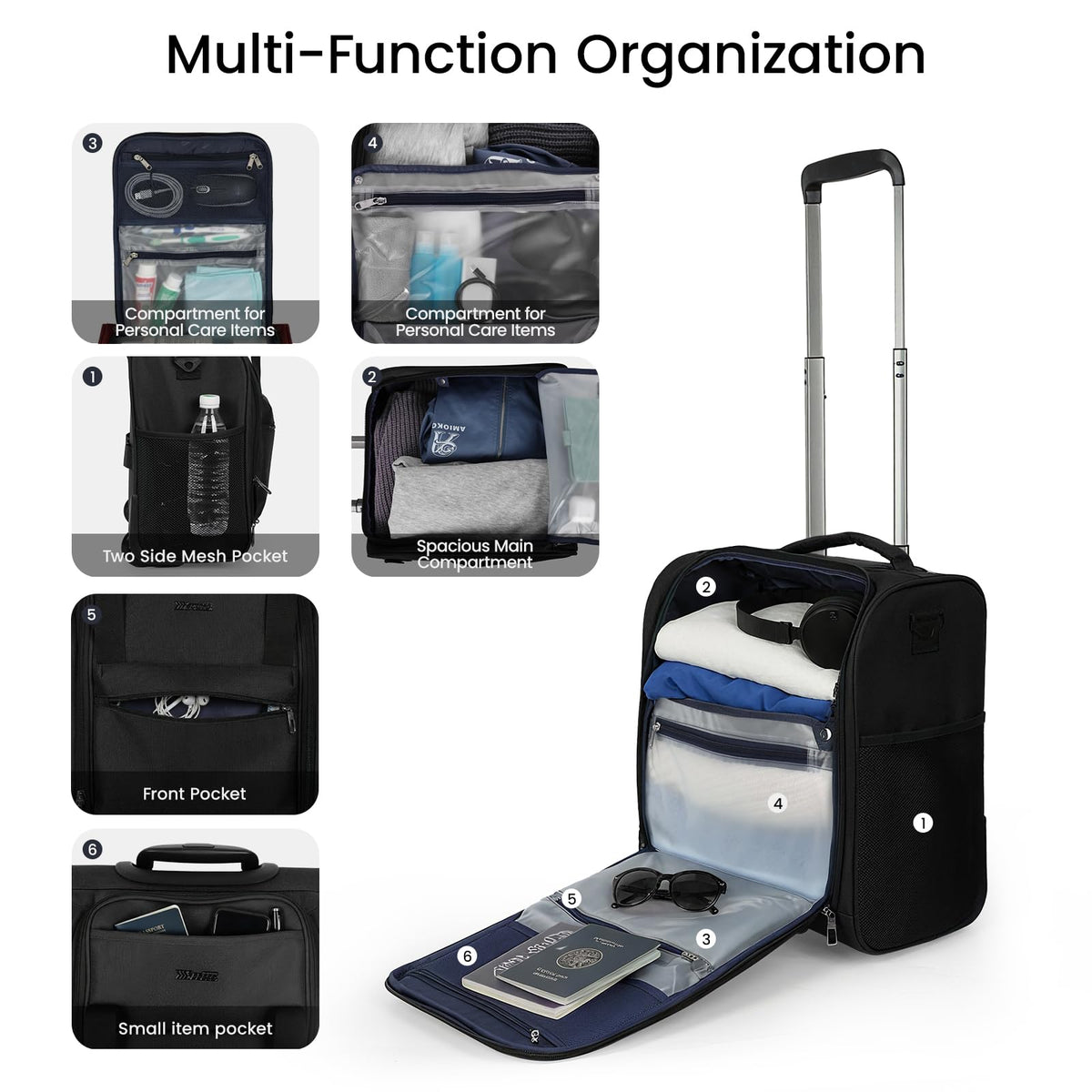 16" Softside Carry-On Luggage Y8858
