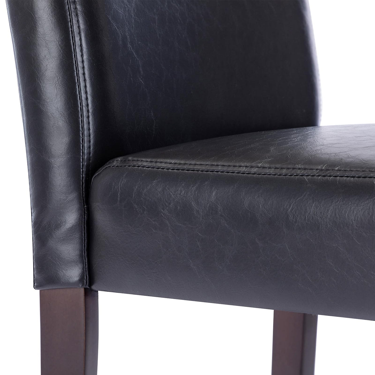 Black Faux Leather Upholstered Dining Chairs Set of 4 O660409
