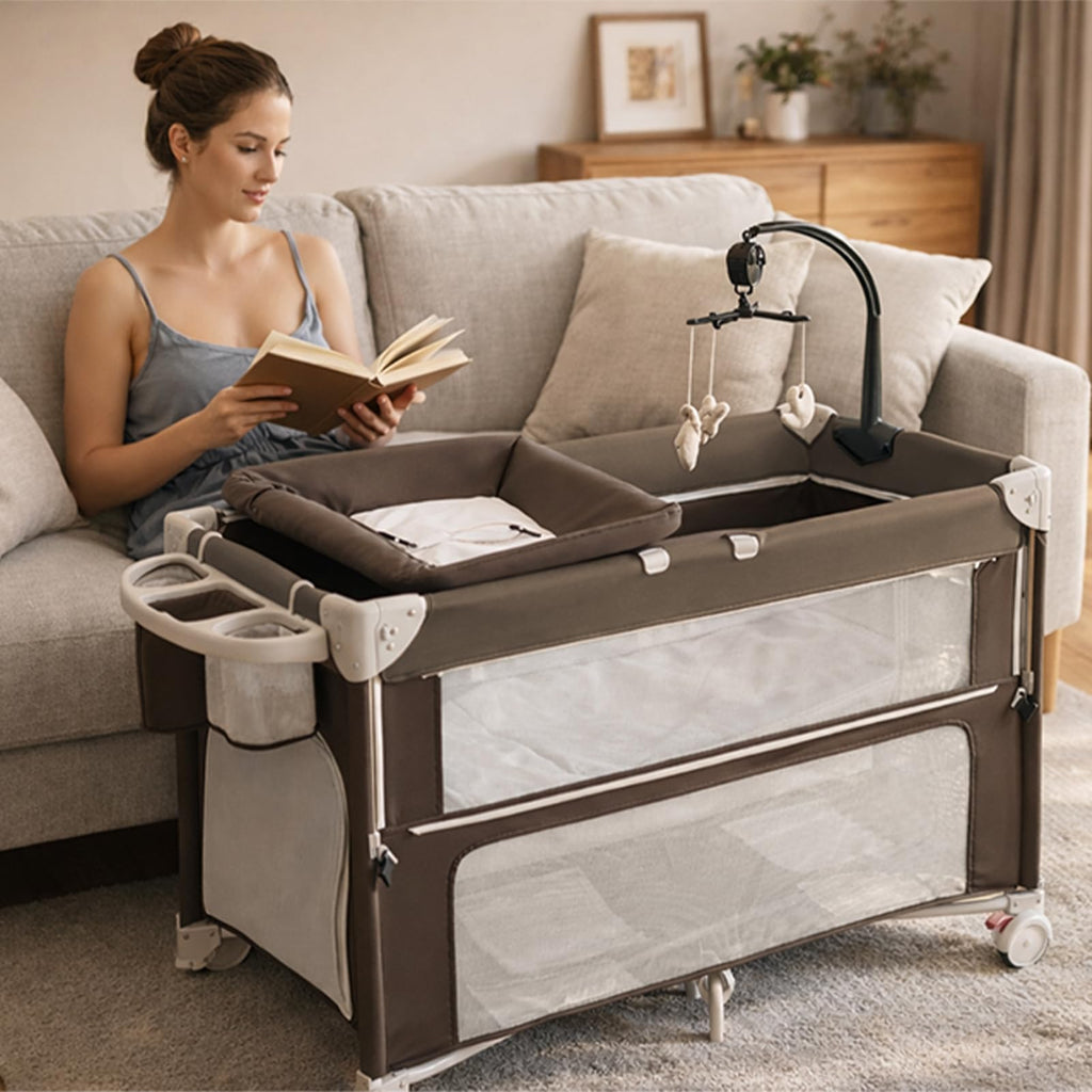 5-in-1 Baby Bassinet Bedside Sleeper J81617