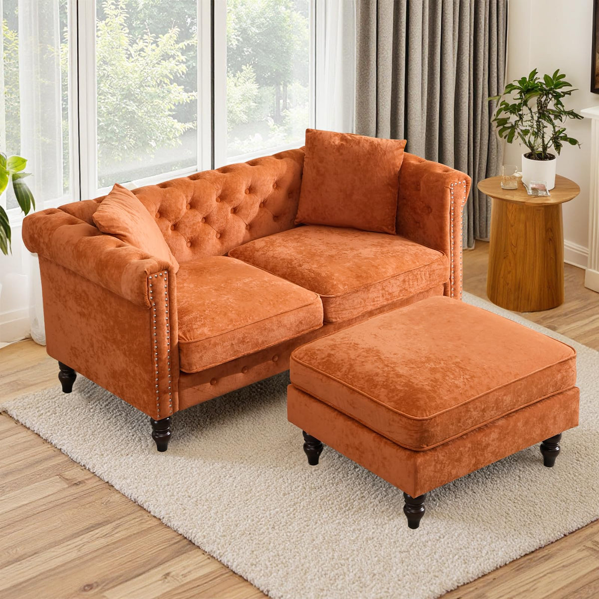 62" Velvet Sofa D357433