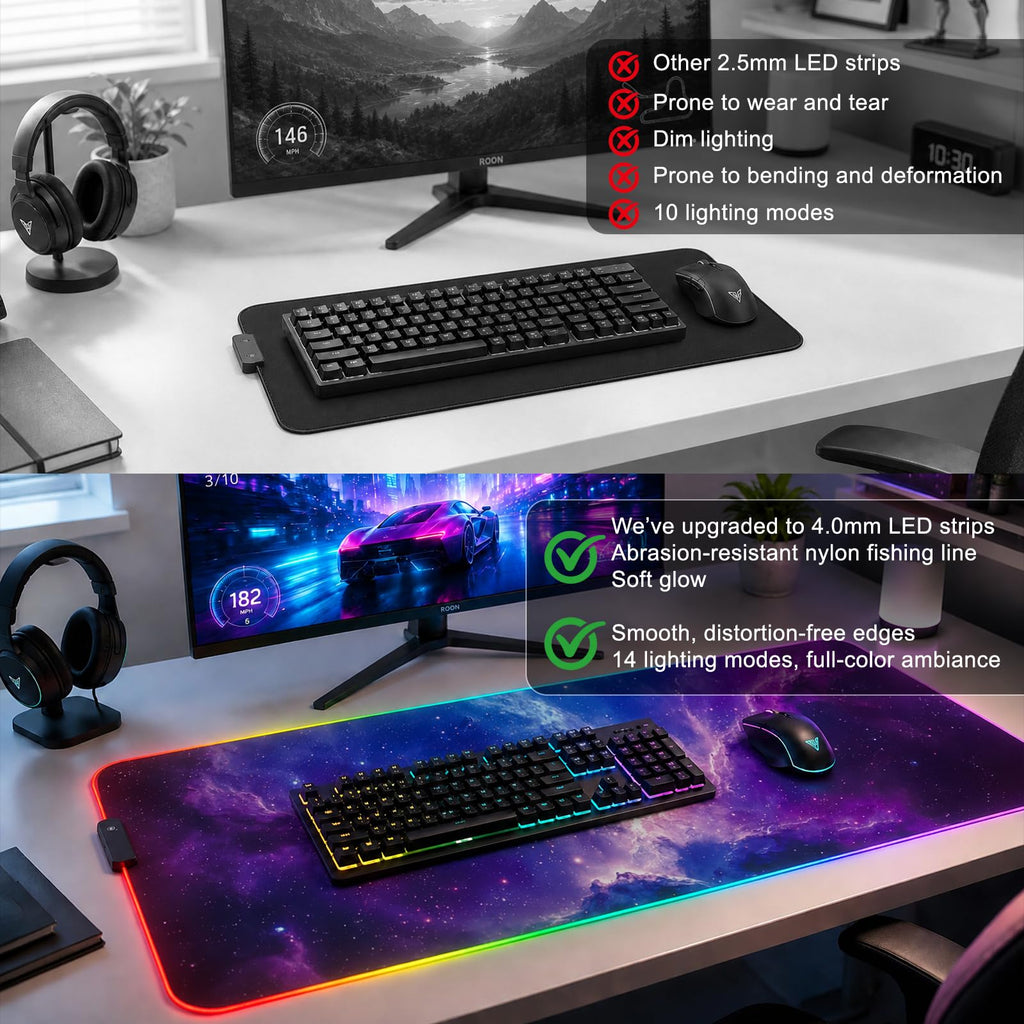 RGB LED Gaming Mouse Pad W8667