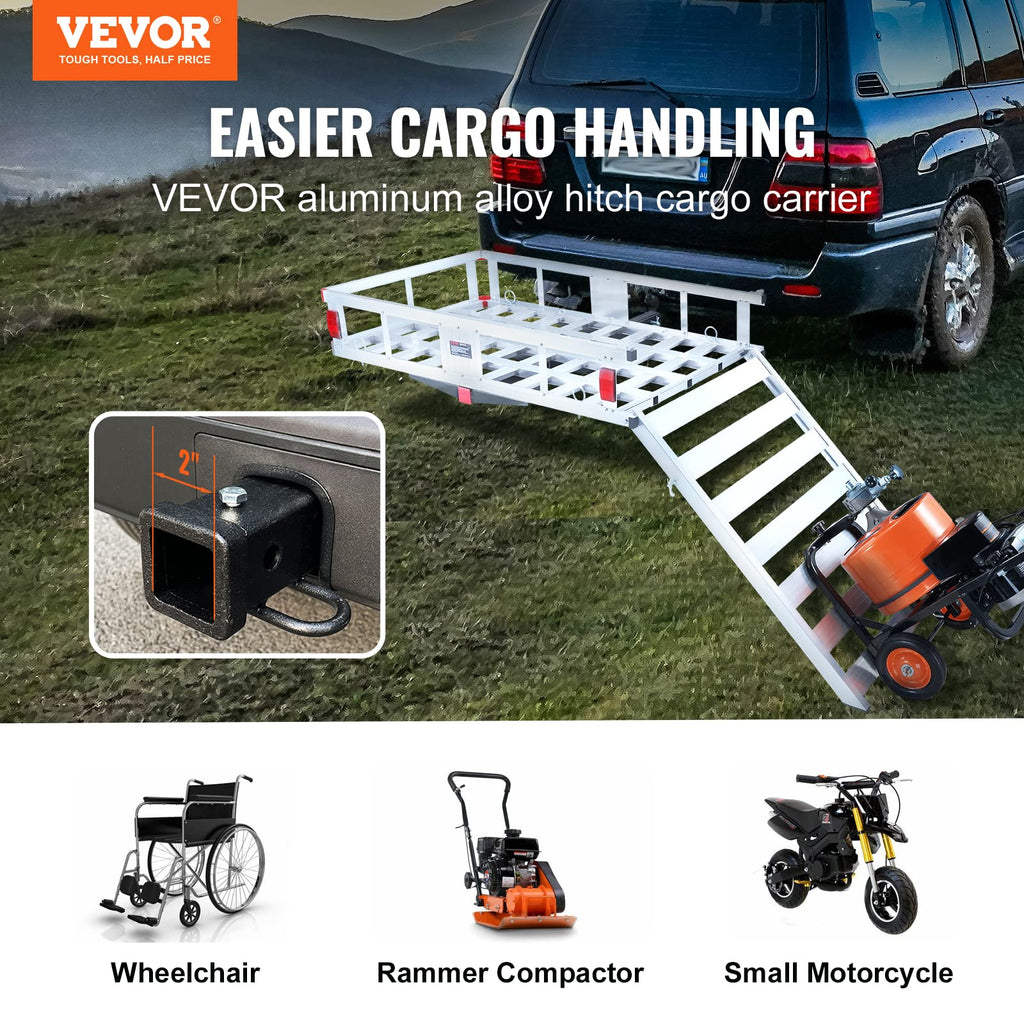 Hitch Cargo Carrier with Folding Ramp C6417