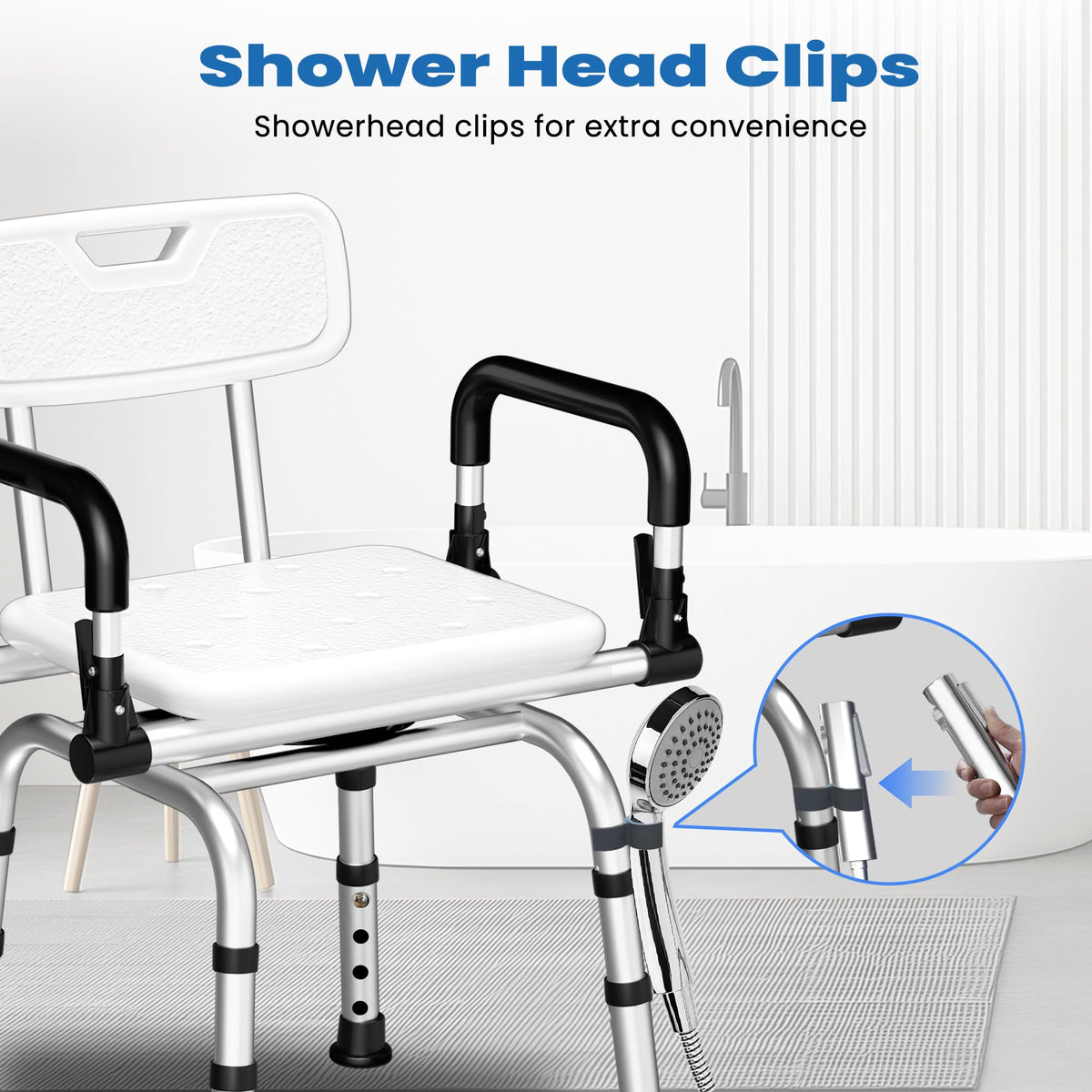 360° Rotating Adjustable Padded Shower Chair L68359