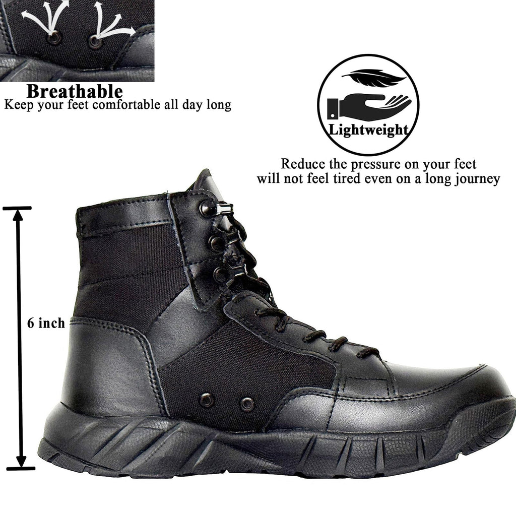 6 Inch Lightweight Tactical Combat Boots Coyote Military Hiking Shoes E109113