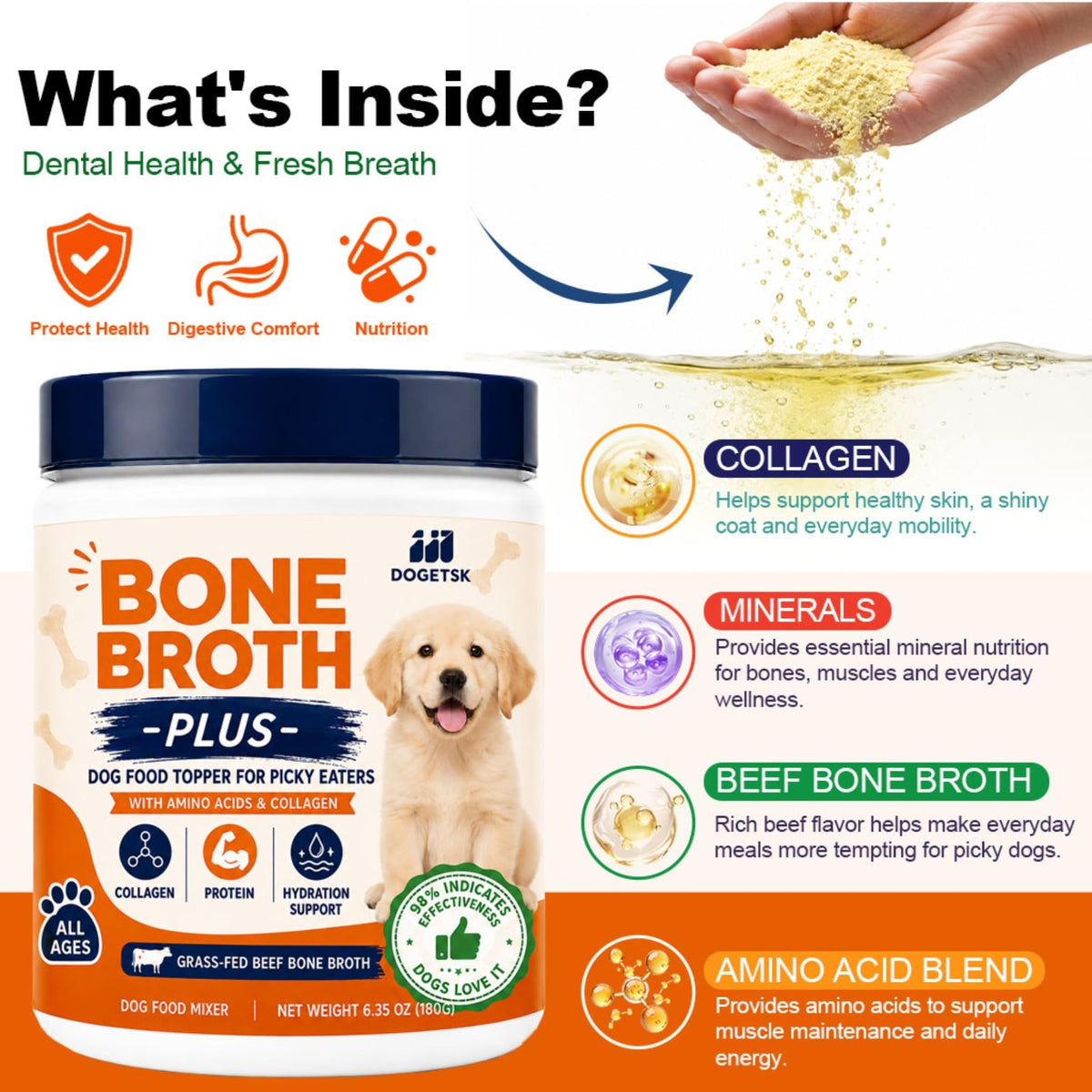 Doggy Nutritious Beef Bone Soup Supplement P545