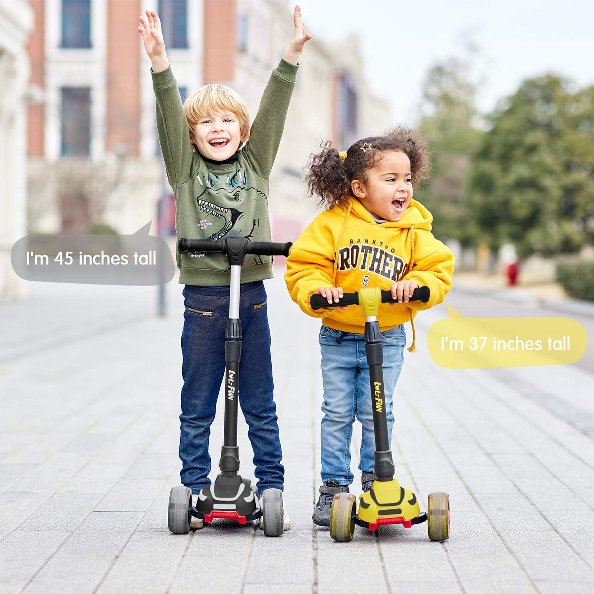 3 Wheels Scooter with Adjustable Height & LED Light J310544