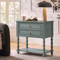 Blue Accent End Table with Charging Station C21128