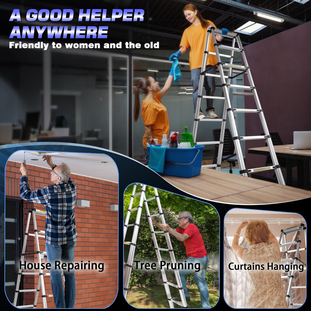 8.53 FT Aluminum Telescoping Ladder S12497