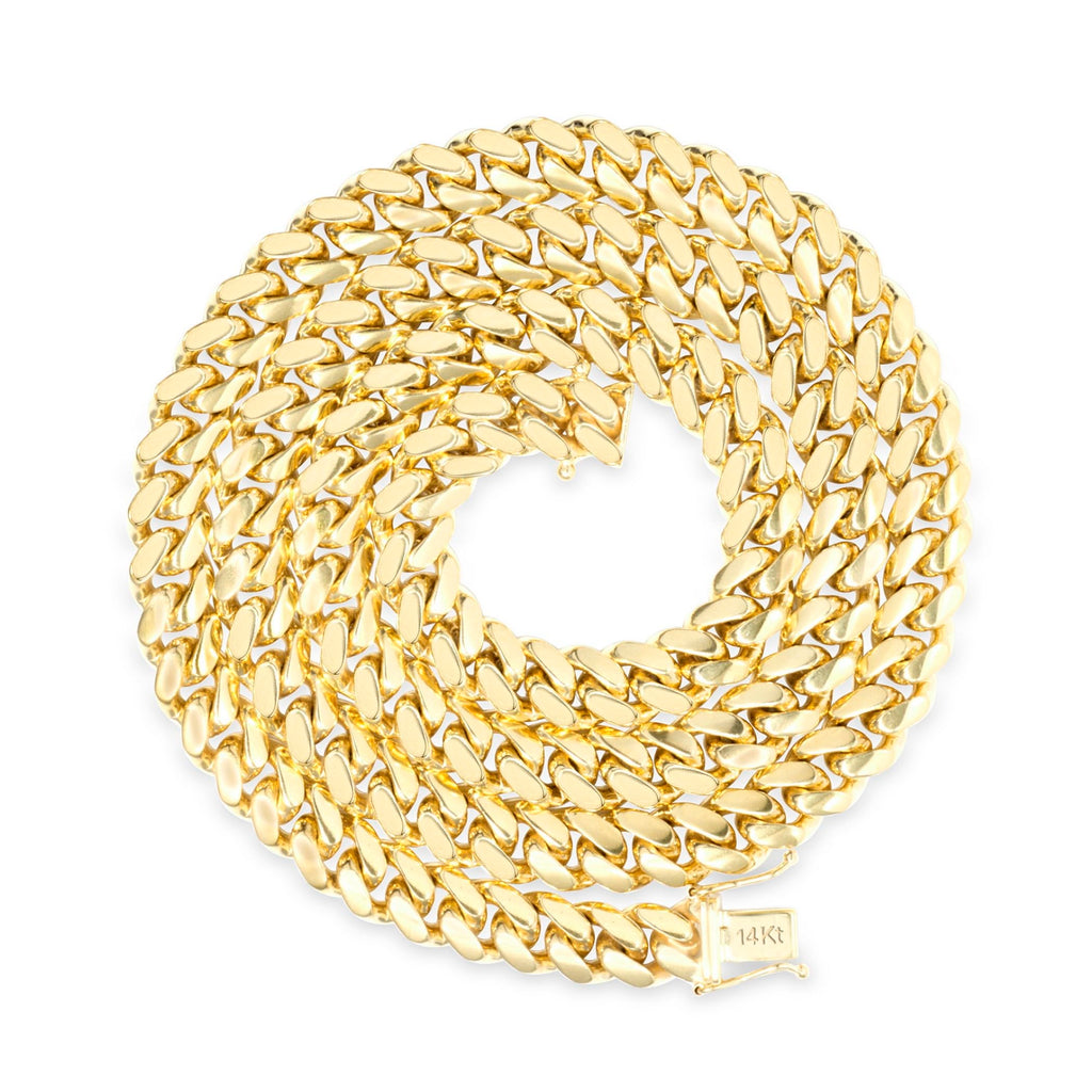 14k Yellow Gold Cuban Link Chain Necklace O374
