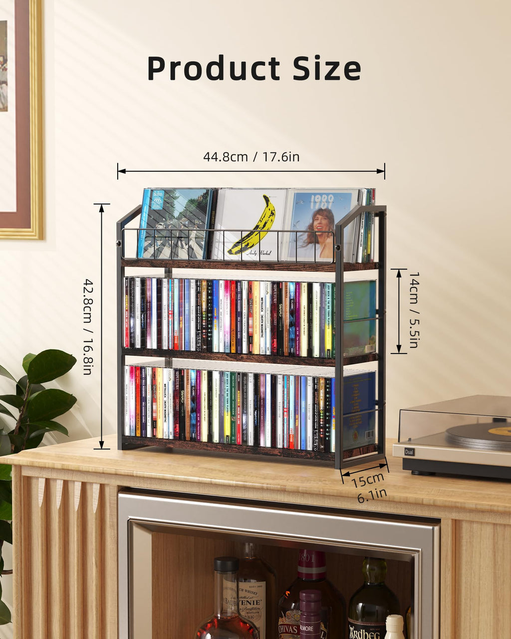 3 Tier CD Storage Rack Holds 123 Cases R146947