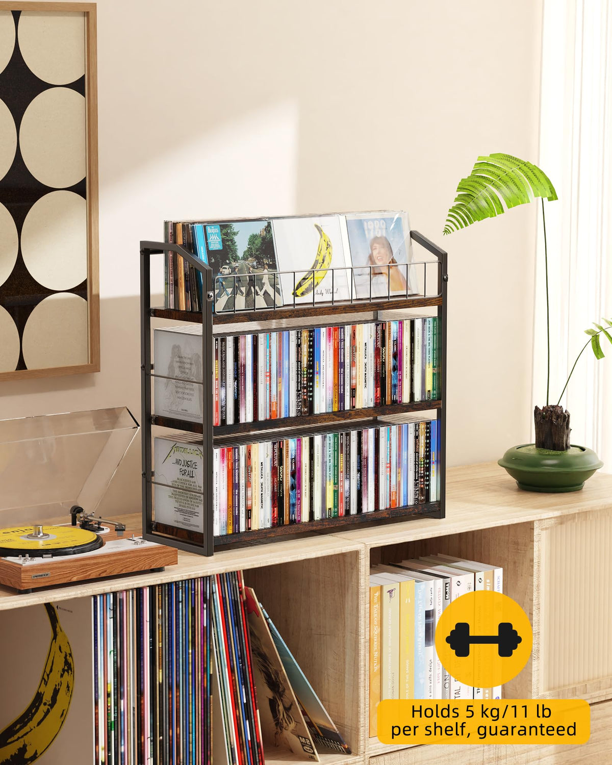 3 Tier CD Storage Rack Holds 123 Cases R146947
