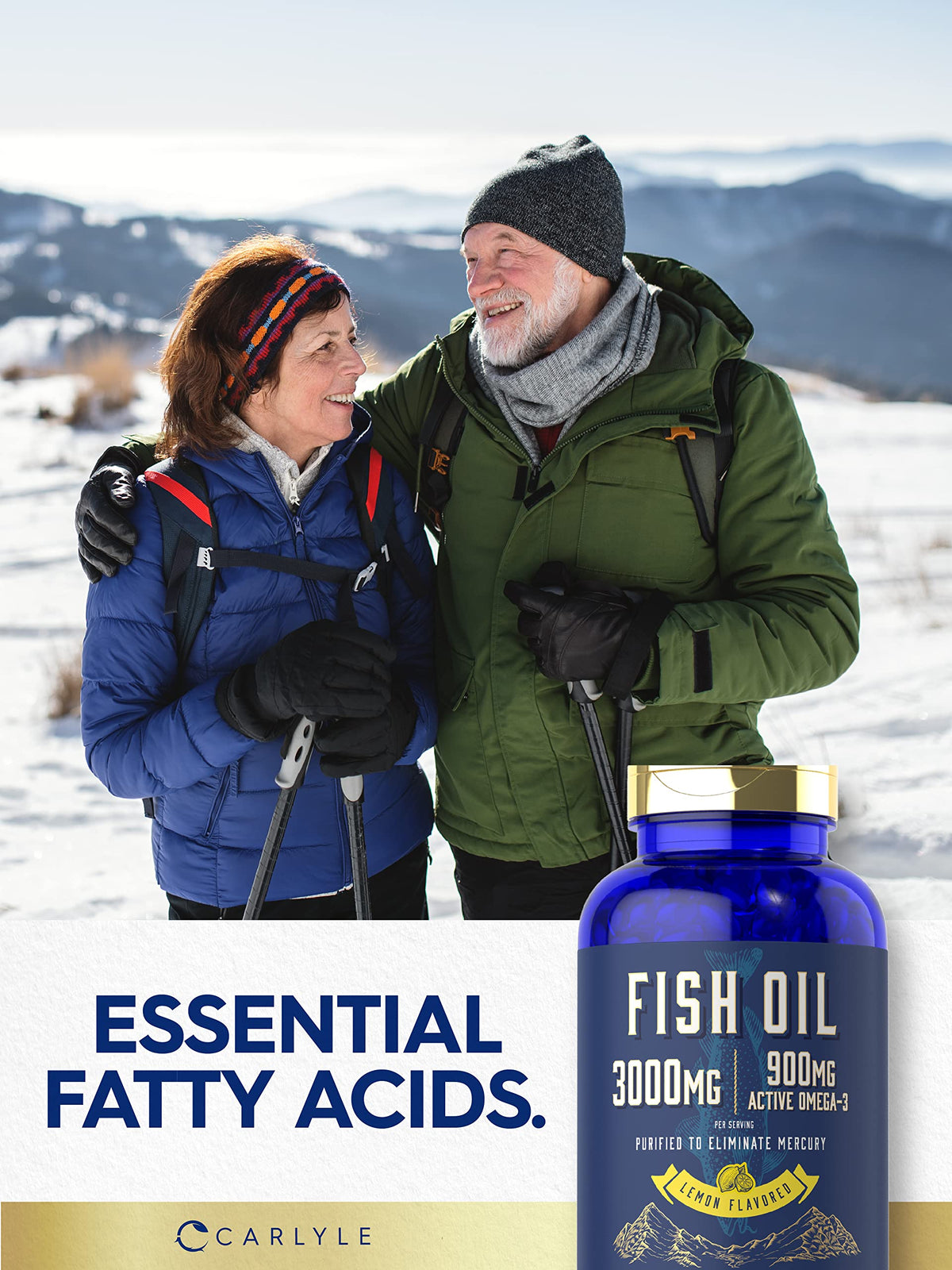 Fish Oil 3000mg 900mg Omega 3 200 Softgels Lemon Flavor T864582