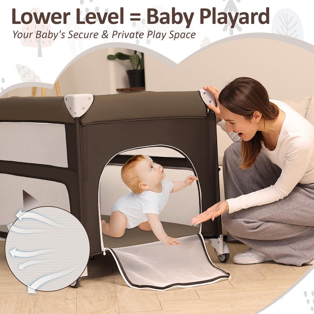 5-in-1 Baby Bassinet Bedside Sleeper J81617