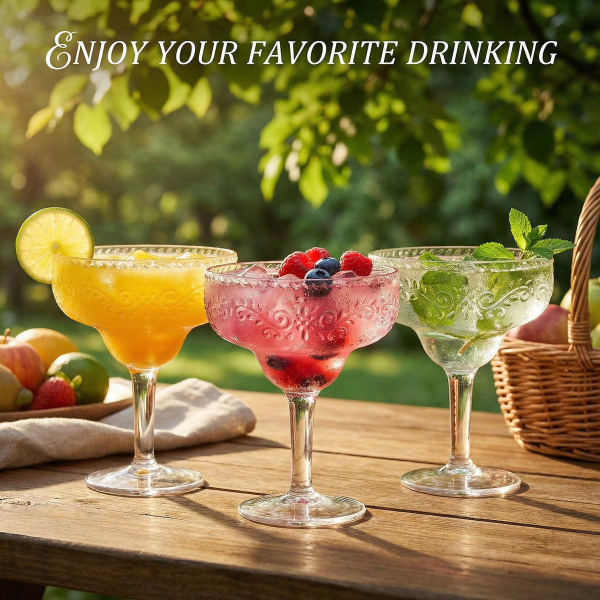 6 Pack 16oz Clear Acrylic Margarita Glasses R672