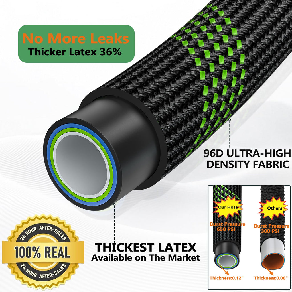 100 ft Lightweight Flexible Garden Hose with 10-Function Nozzle K124663