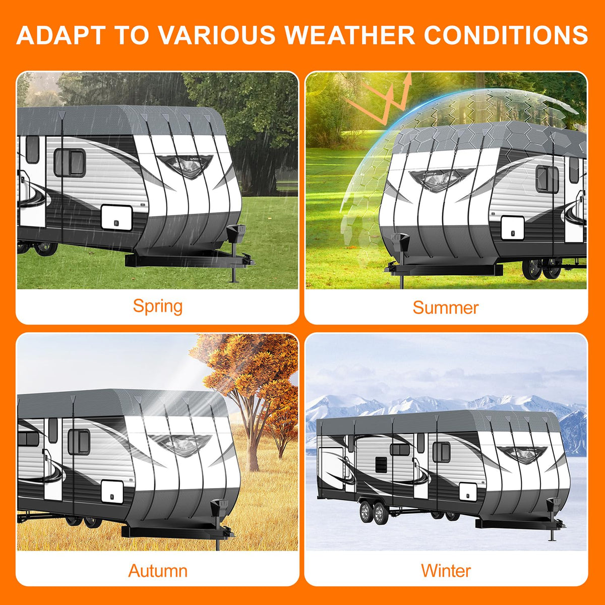 Heavy Duty Waterproof RV Roof Cover W266