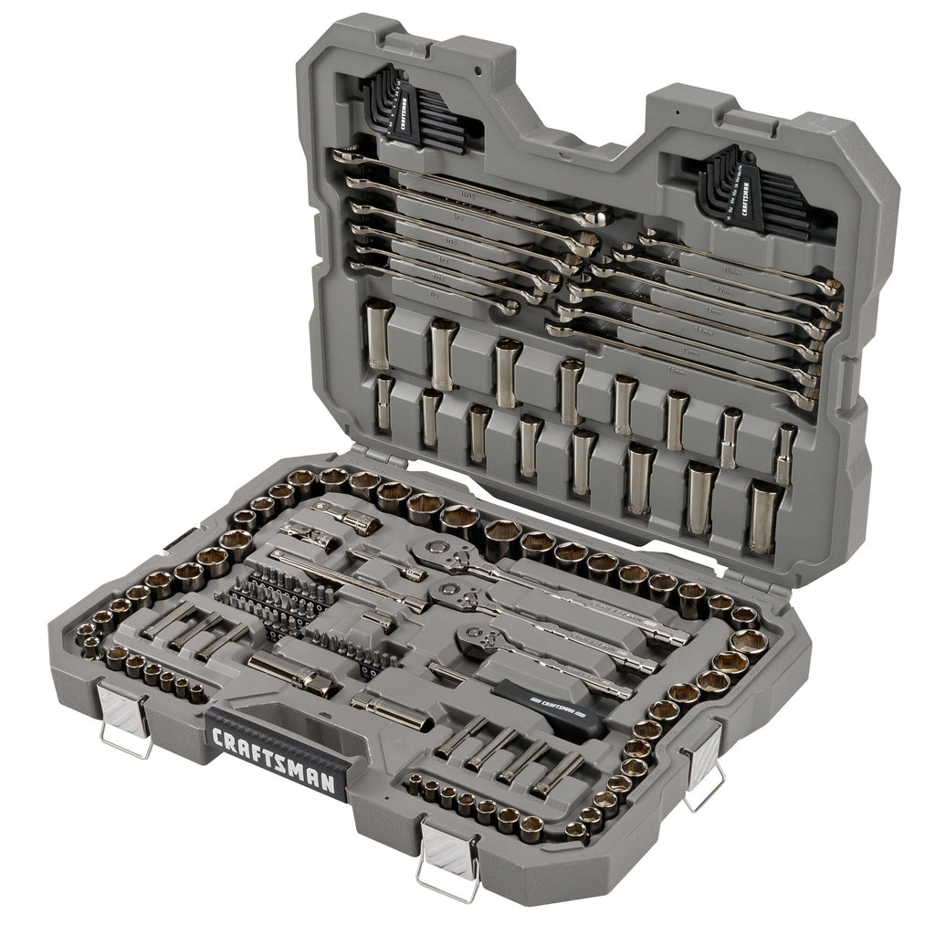 154-Piece Gunmetal Chrome Mechanics Tool Set with Hard Case R99908