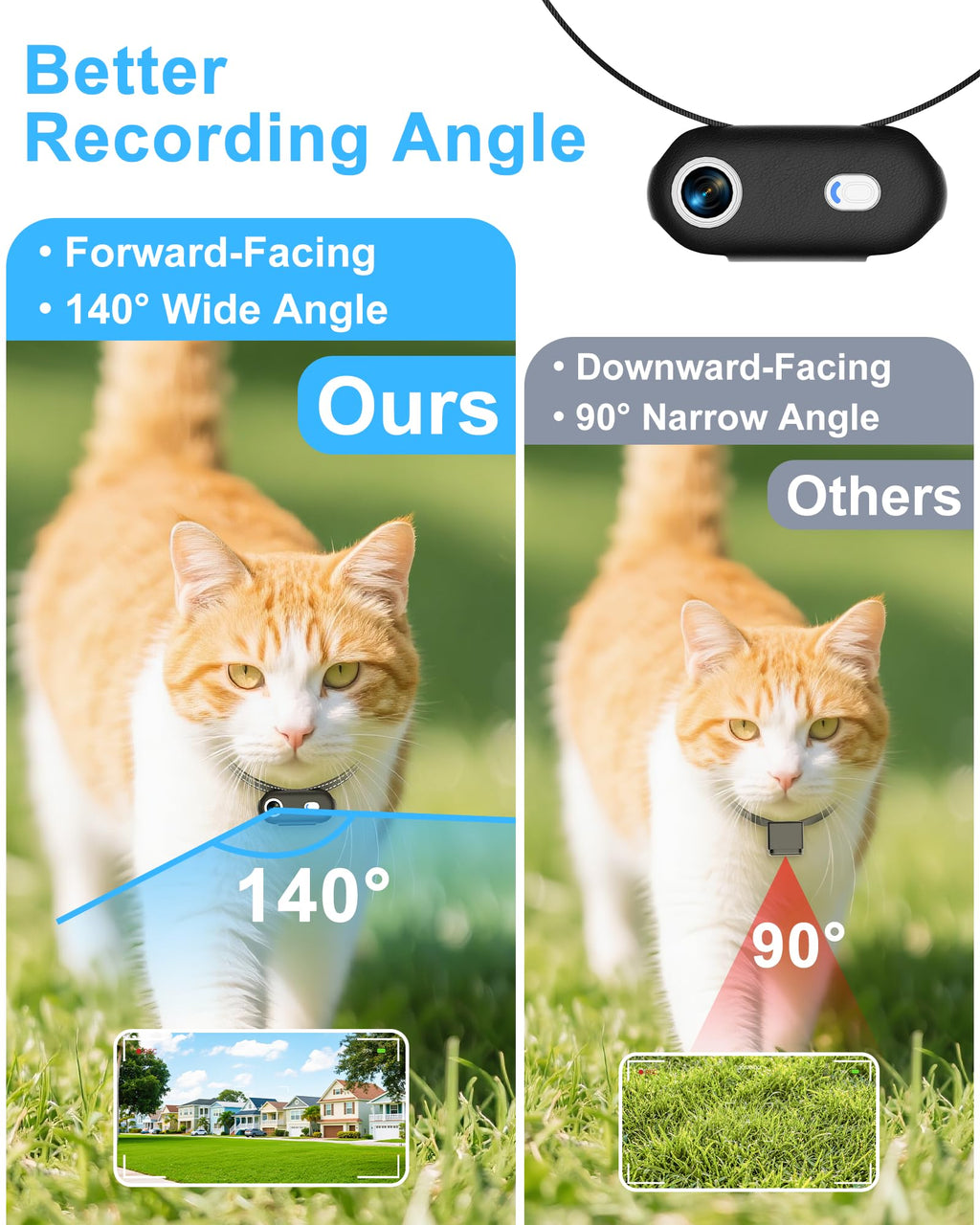 Cat Camera Collar with Phone App R992