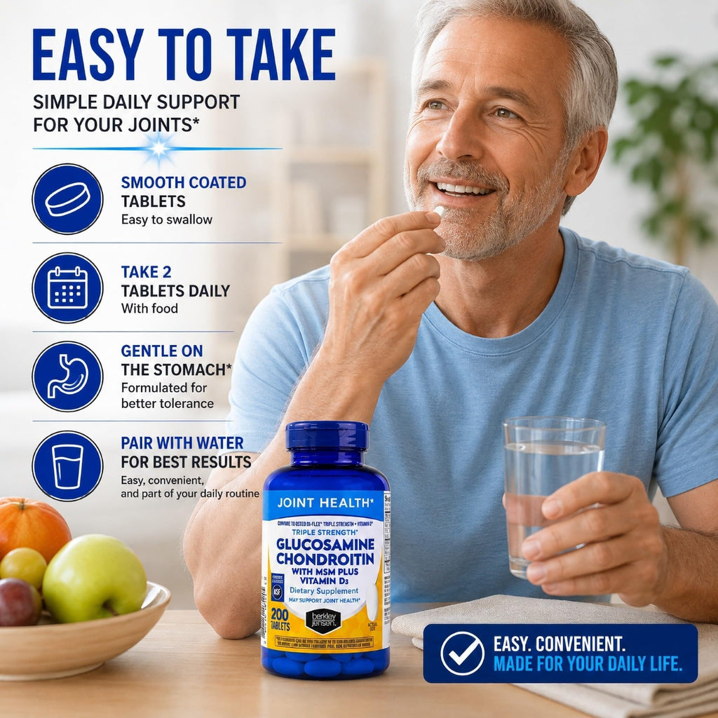 Glucosamine Chondroitin MSM D3 Joint Supplement Tablets 200 Count T61825