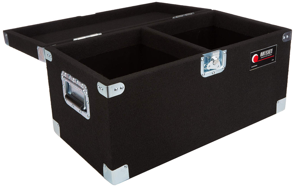 Carpeted LP Case with Recessed Hardware D649
