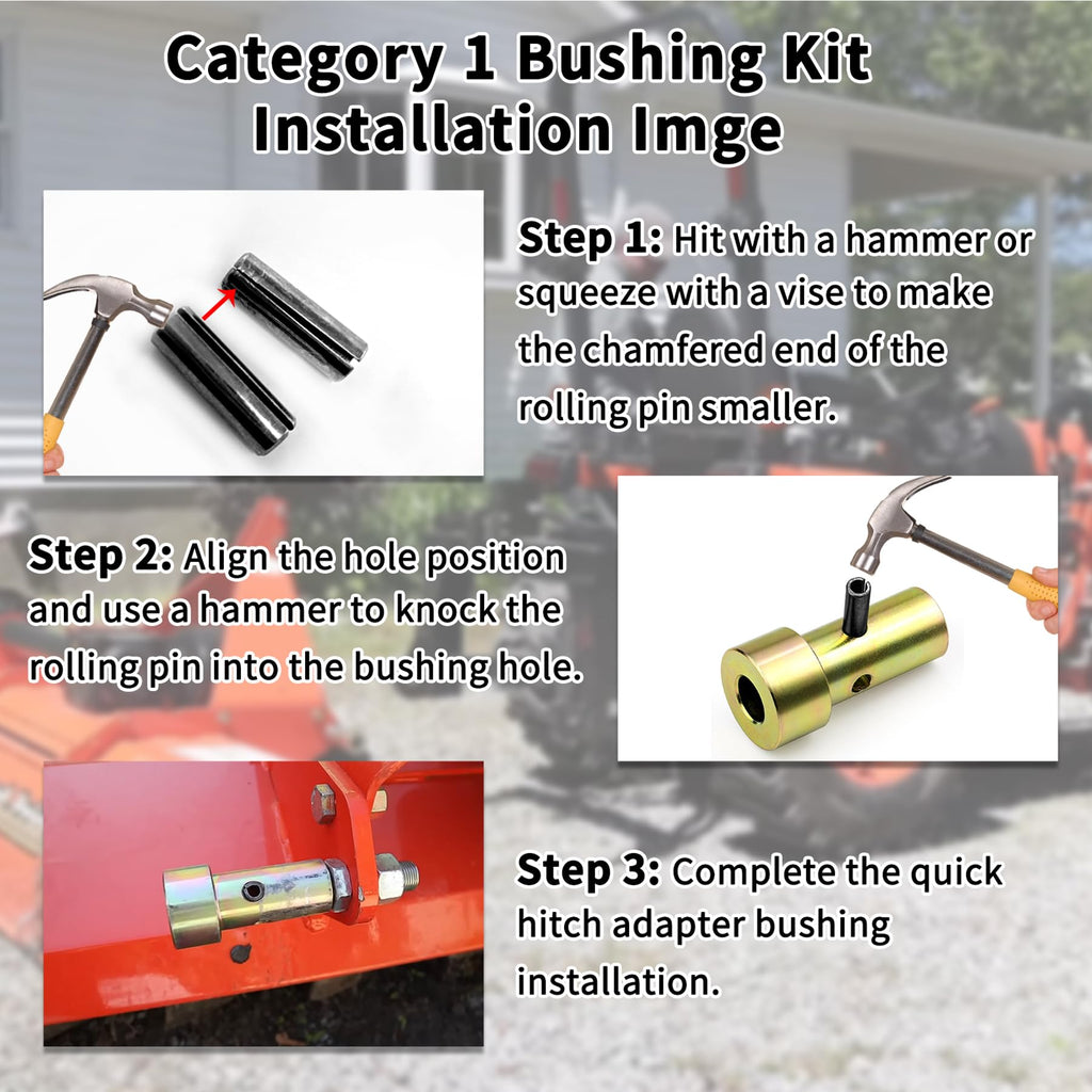 Quick Hitch Adapter Bushing Set with Top Link Bushings, 2 Pair, Gold R419348
