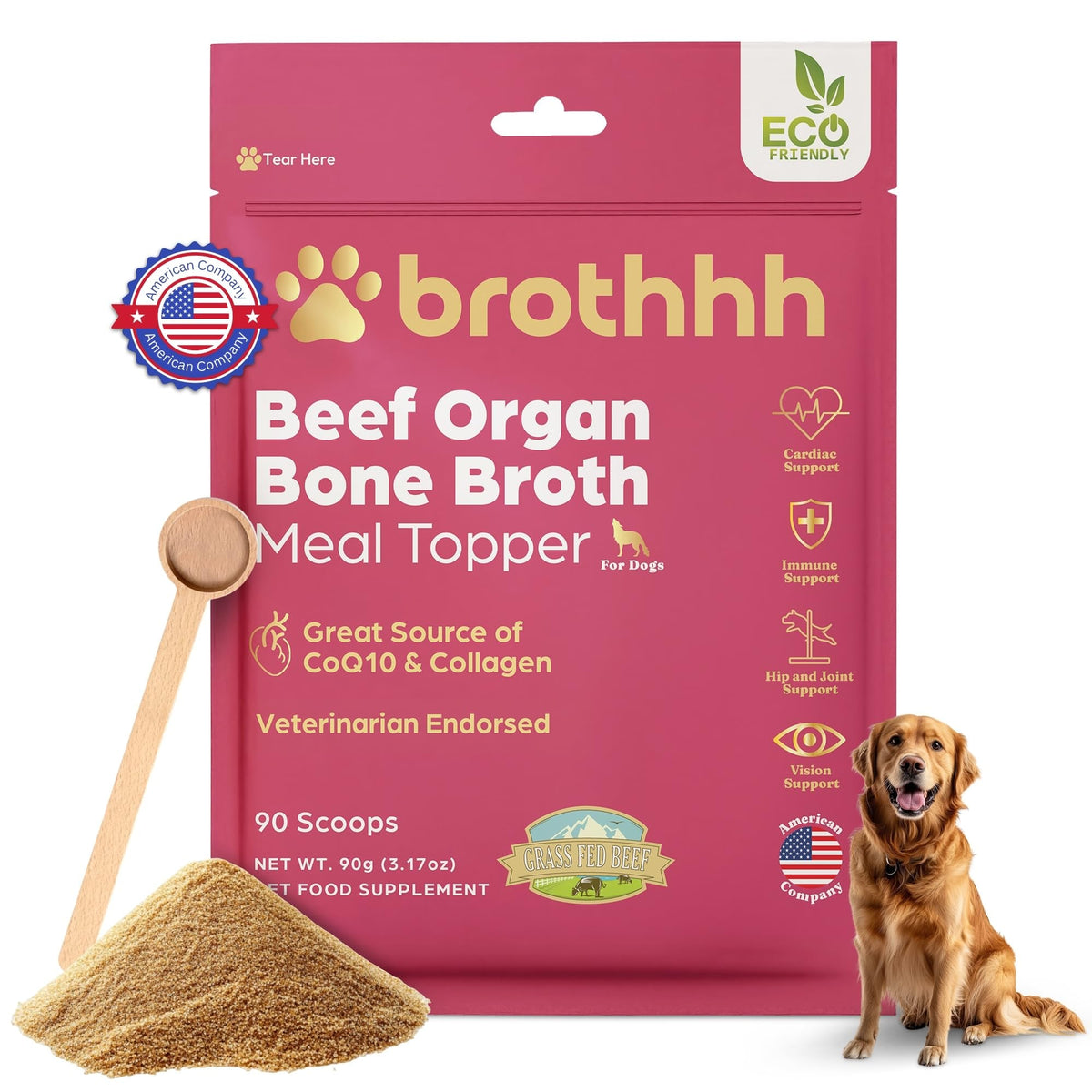 Beef Organ Bone Broth Meal Topper for Dogs R77078