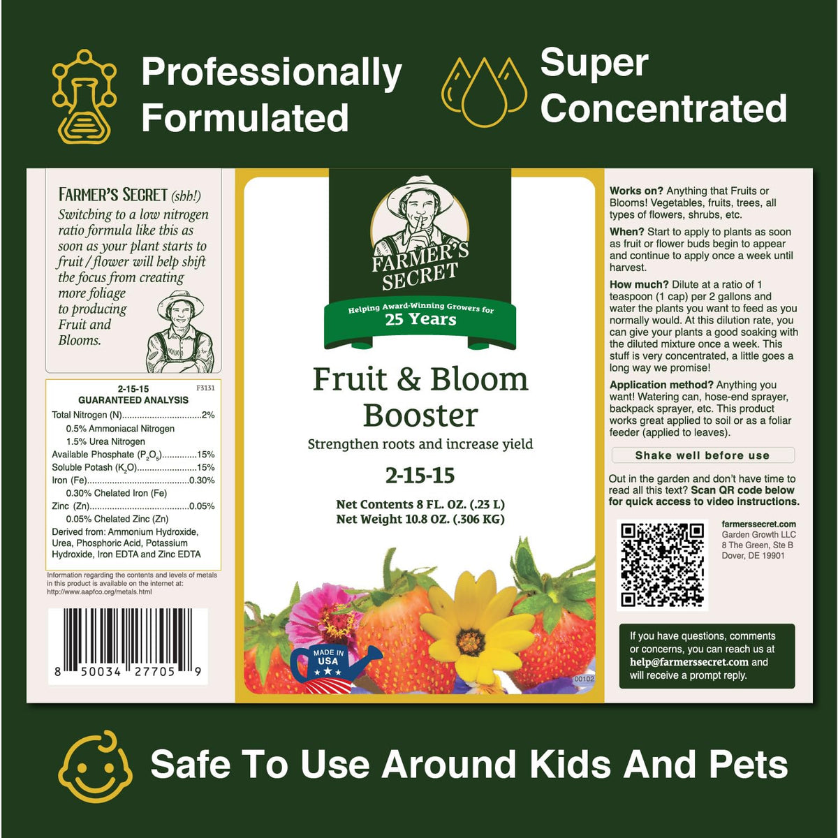 Concentrated Fruit & Flower Fertilizer 32oz U981