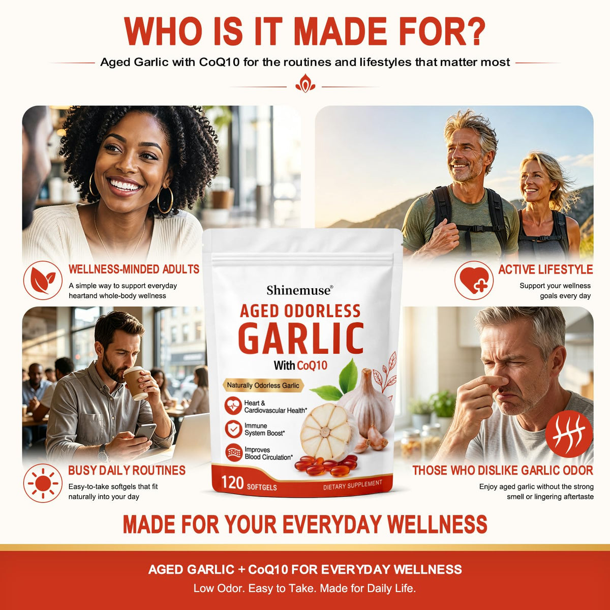 Aged Garlic Extract Softgels 1200mg with CoQ10 H57347
