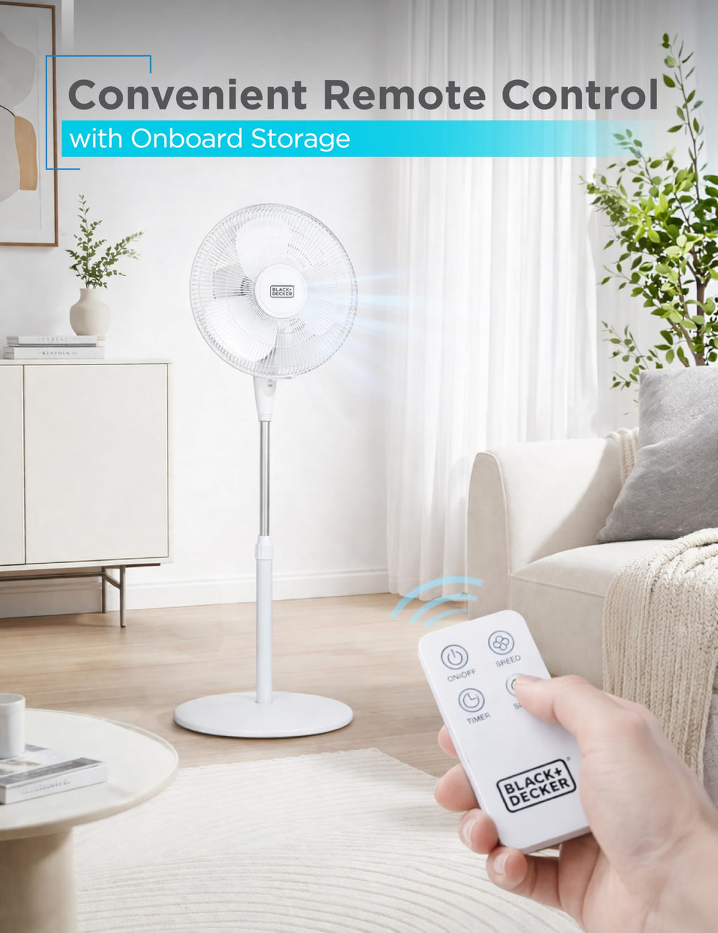 16" Oscillating Pedestal Fan with Remote Z193894
