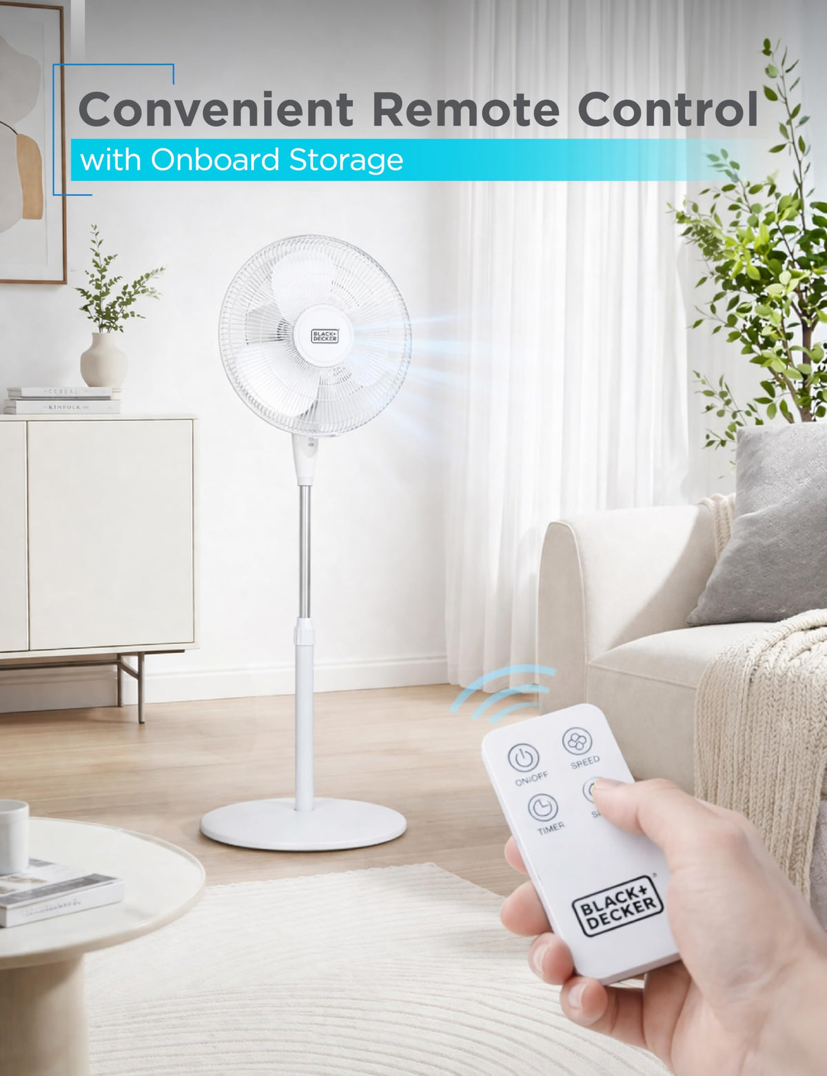 16" Oscillating Pedestal Fan with Remote Z193894