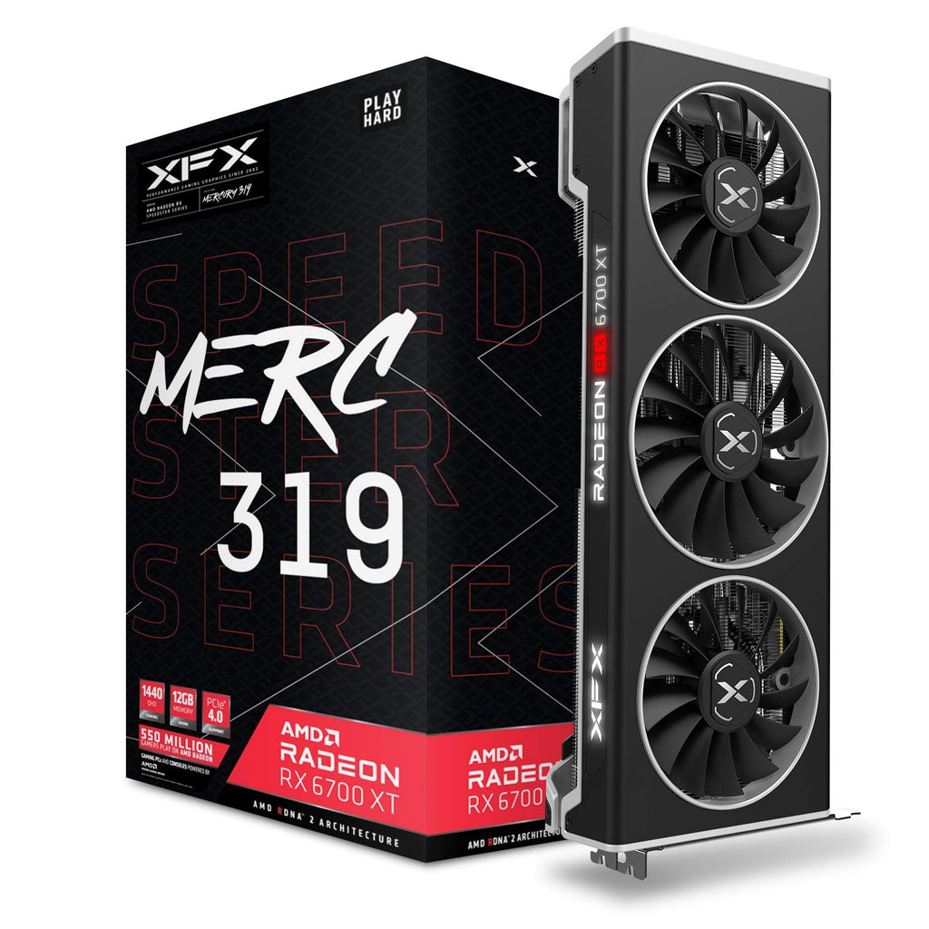Black 12GB GDDR6 Gaming Graphics Card Z6442