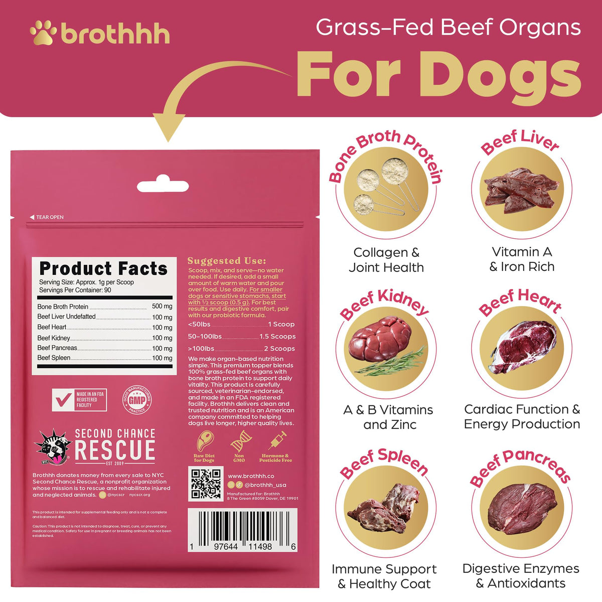 Beef Organ Bone Broth Meal Topper for Dogs R77078