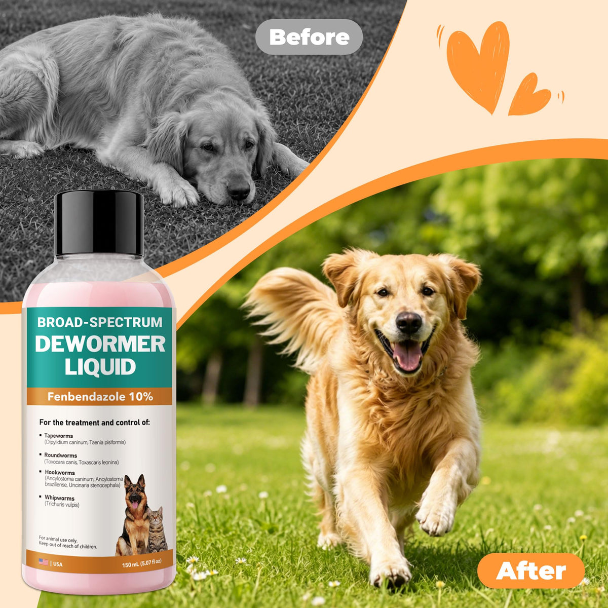 Fenbendazole Liquid 10% Dewormer 150ml M121155
