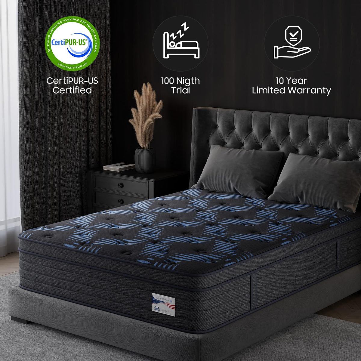 10 Inch Full Medium Firm Hybrid Mattress in a Box N5927