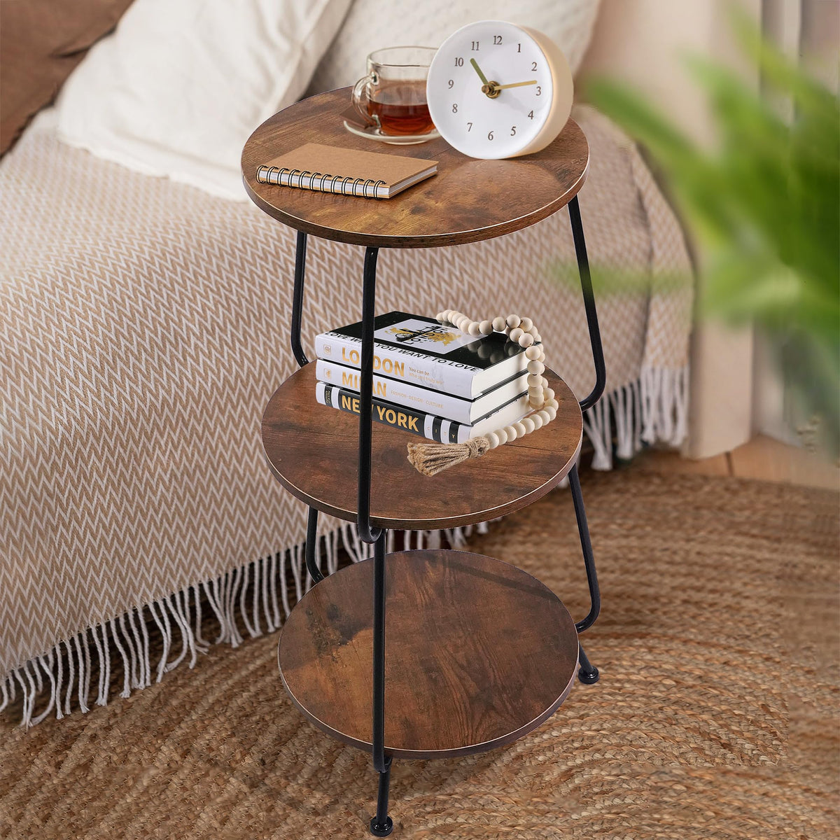 Round 3-Tier Wood Coffee Table A227537
